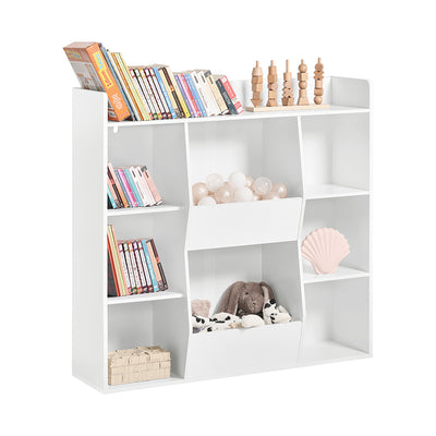 SoBuy | Kinderbücherregal | Spielzeugtruhe | für Kinder | Weiß | KMB55-W