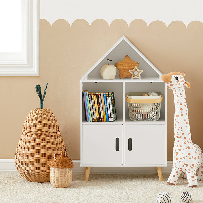 SoBuy | Libreria per bambini | Scaffale per giocattoli | Scaffale da casa Scaffale portaoggetti per bambini | KMB58-W