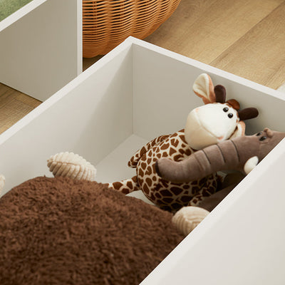 SoBuy | Coffre à jouets | Banc avec coussin d'assise | Boîte de rangement pour enfants | Vert Blanc | KMB80-W