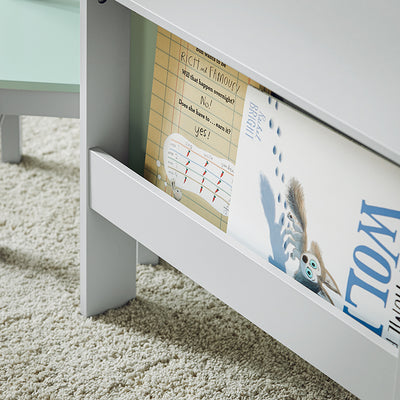 SoBuy | Kindertisch mit Stühlen | Kindersitzgruppe | Maltisch für Kinder | Hellgrau | KMB88-HG