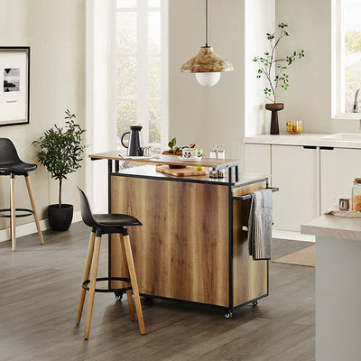 SoBuy | Carrello da cucina con piano di lavoro | Isola da cucina | Armadietto da cucina | KNL02-PF