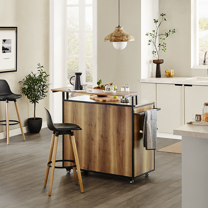 SoBuy | Carrello da cucina con piano di lavoro | Isola da cucina | Armadietto da cucina | KNL02-PF