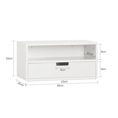 SoBuy | Lot de 2 tables de chevet | Étagère de chevet | Étagère flottante | Armoire murale | NKD03-Wx2