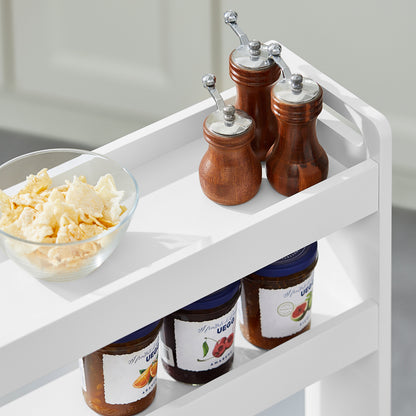 SoBuy | Nischenwagen 18cm breit | Badrollwagen | Küchenregal Weiß | NSR01-W