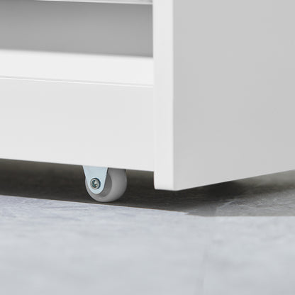 SoBuy | Nischenwagen 18cm breit | Badrollwagen | Küchenregal Weiß | NSR01-W