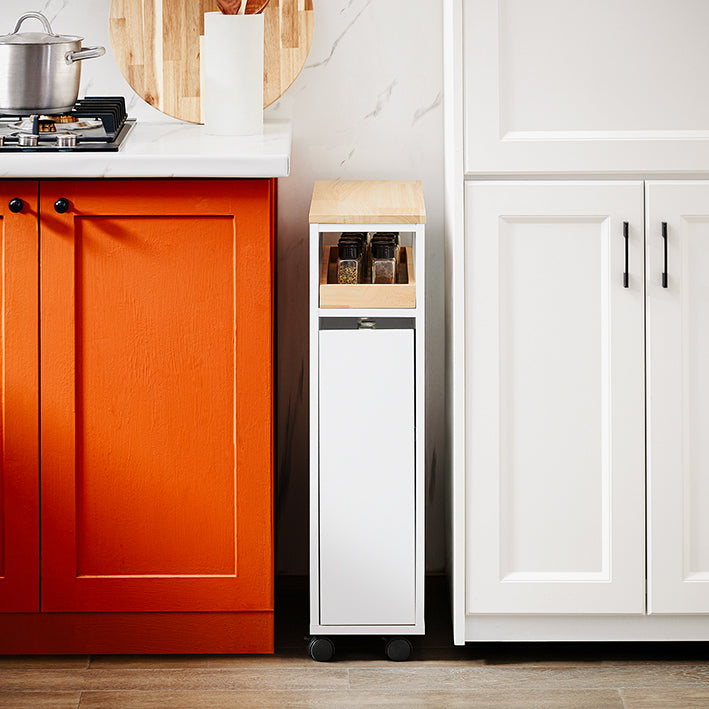 SoBuy | Étagère niche à 3 tiroirs | Étagère de cuisine étroite | Chariot niche | NSR11-WN