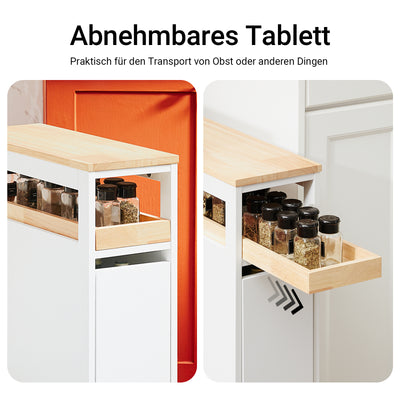 SoBuy | Étagère niche à 3 tiroirs | Étagère de cuisine étroite | Chariot niche | NSR11-WN