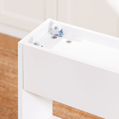 SoBuy | Carrello salvaspazio 15cm | Carrello da bagno | Carrello da cucina bianco | NSR12-W
