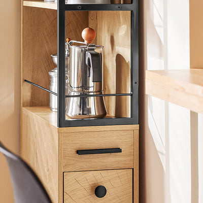 Prévente | SoBuy | Étagère Niche à 3 tiroirs | sur roulettes | Chariot Niche | Étagère étroite | NSR13-N