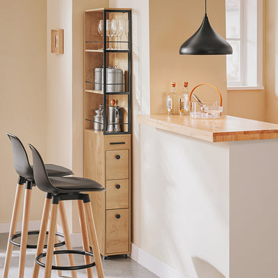 Prévente | SoBuy | Étagère Niche à 3 tiroirs | sur roulettes | Chariot Niche | Étagère étroite | NSR13-N