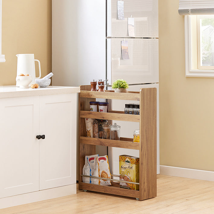 SoBuy | Étagère de niche | Chariot de salle de bain | Étagère de salle de bain | Étagère de cuisine vintage | NSR01-PF