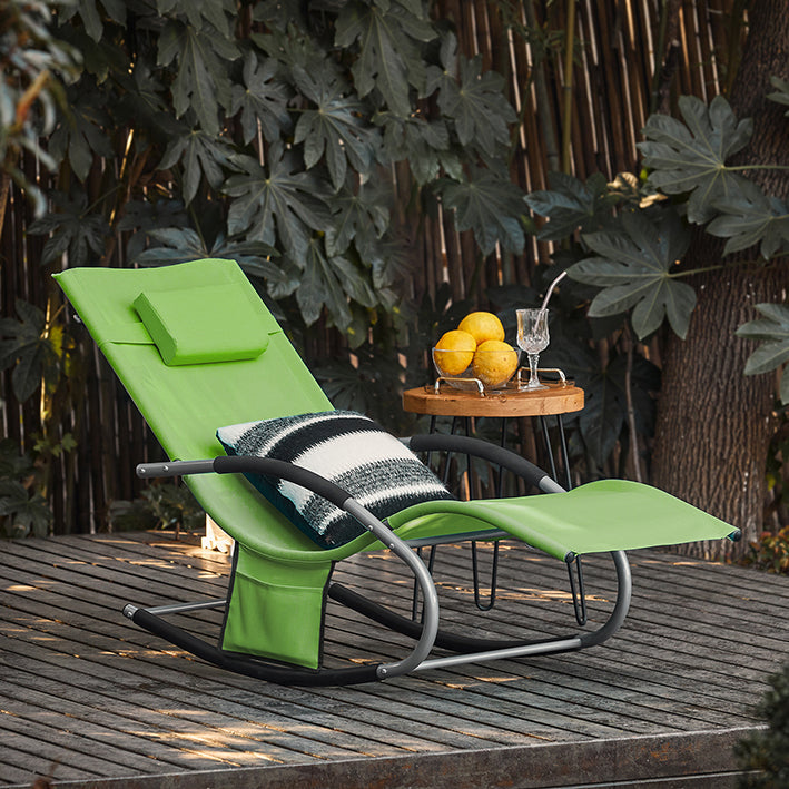 SoBuy Sdraio a dondolo per giardino, cortile 63x87x150cm Verde OGS28-GR