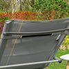 SoBuy Sonnenliege schaukel Liegestuhl für Gärten, Höfe 63x87x150cm Grau OGS28-HG