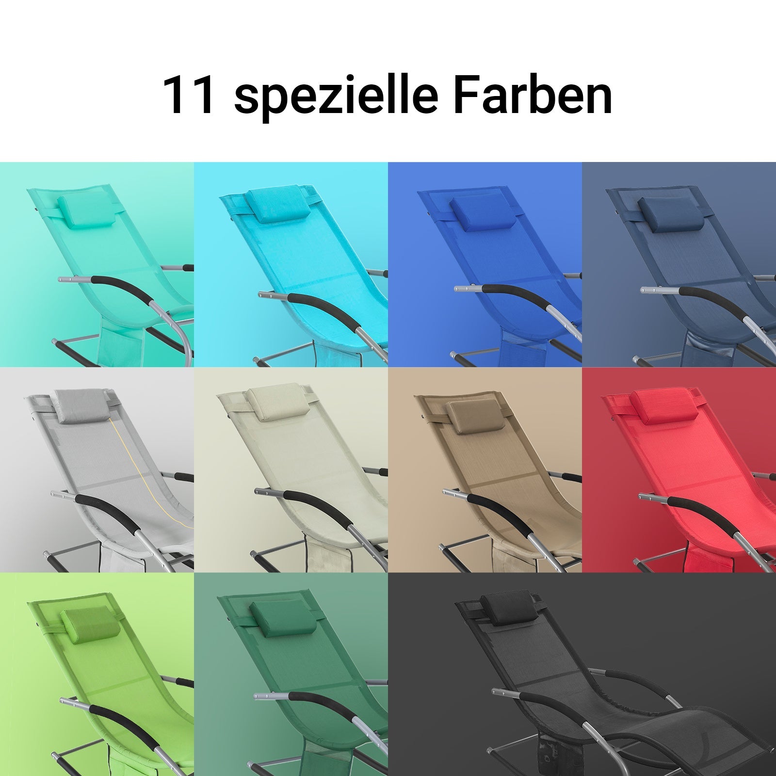 SoBuy Sonnenliege 2-er Set Liegestuhl für Gärten, Höfe 63x87x150cm Beige OGS28-MIx2