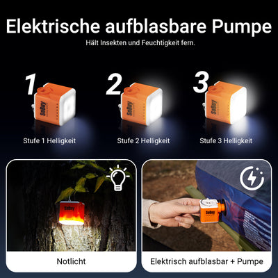 SoBuy | 7in1 Zelt Campingzelt 1 Person | Outdoor | Feldbett | Grün | 193x160x86cm | OGS32-GR