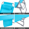 SoBuy | Gartenliege | Sonnenliege klappbar | Liegestuhl für Gärten, Höfe, Strände | Blau | OGS35-B
