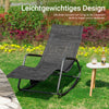 SoBuy | Schaukelliege | Sonnenliege mit Seitentasche | Gartenliege | Relaxstuhl | Schwungliege | Schwarz/Grau | OGS47-MS