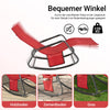 SoBuy | Schaukelliege | Sonnenliege mit Seitentasche | Gartenliege | Relaxstuhl | Schwungliege | Rot | OGS47-R