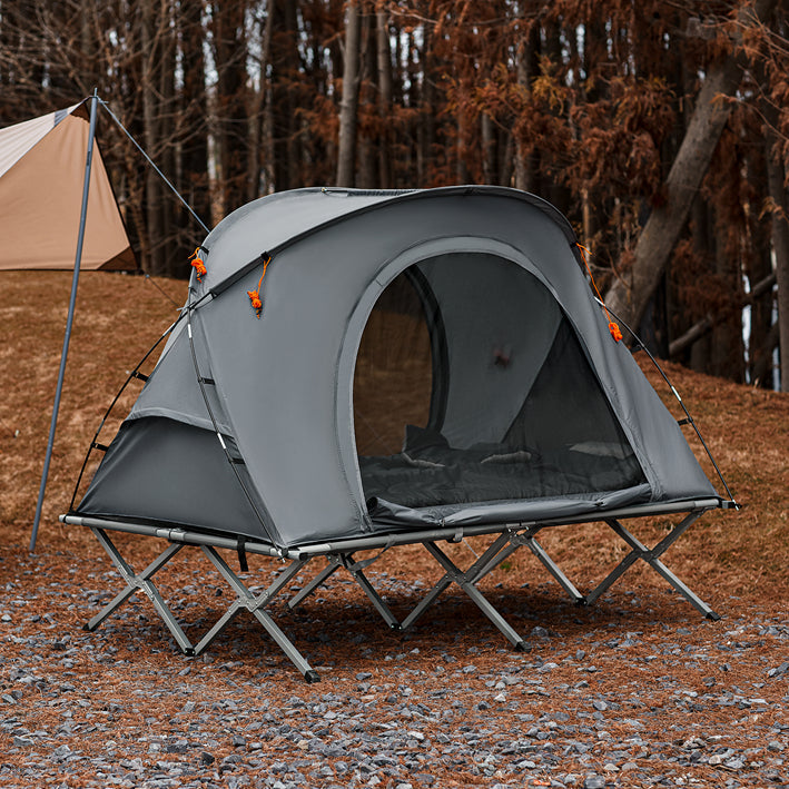 SoBuy Tenda 4 in 1 Tenda da Campeggio Lettino da Campo 2 Persone Outdoor Grigio 194x157x145cm OGS60-L-HG
