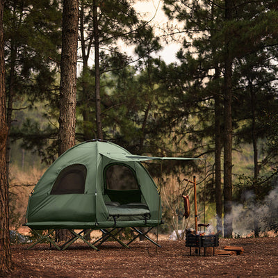SoBuy | Tenda da campeggio 4in1 | con borsa per il trasporto 2 persone | Verde | 193x145x185cm | OGS61-L-GR