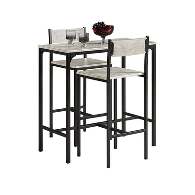 SoBuy | Table de bar avec 2 tabourets | Ensemble table de bar | 3 pièces | OGT03-HG 