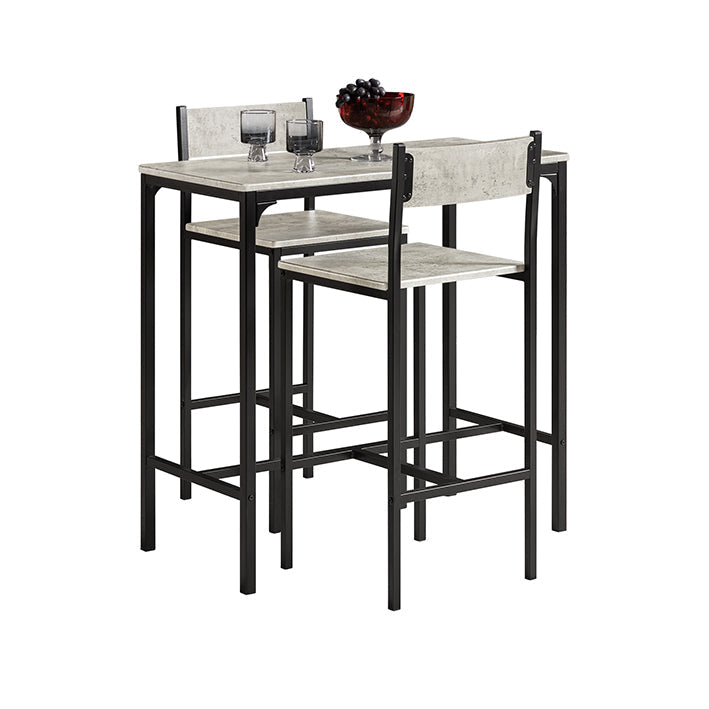 SoBuy | Tavolo da bar con 2 sgabelli | Set da bar | 3 pezzi | OGT03-HG
