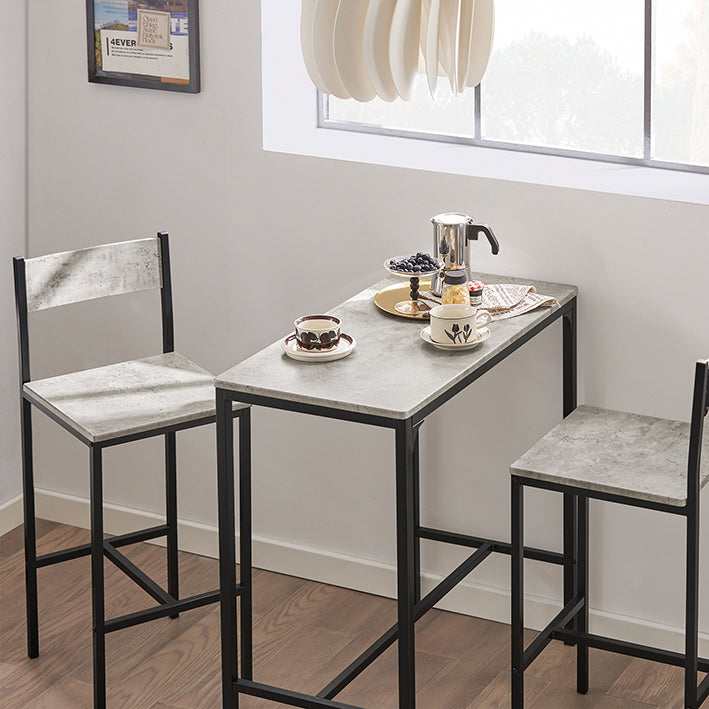 SoBuy | Bartisch mit 2 Hockern | Bartisch set | 3-teilig | OGT03-HG