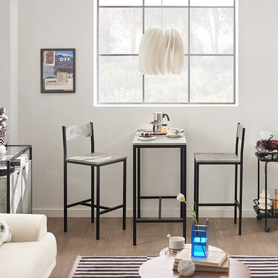 SoBuy | Table de bar avec 2 tabourets | Ensemble table de bar | 3 pièces | OGT03-HG 