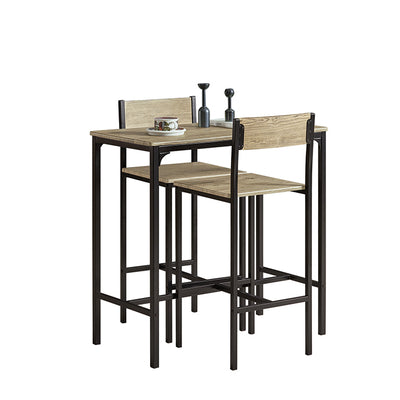 SoBuy | Table de bar avec 2 tabourets | Ensemble table de bar | 3 pièces | OGT03-N