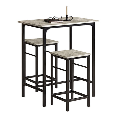 SoBuy | Bartisch mit 2 Hockern | Bartisch set | 3-teilig | OGT10-HG