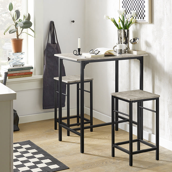 SoBuy | Tavolo da bar con 2 sgabelli | Set da bar | 3 pezzi | OGT10-HG