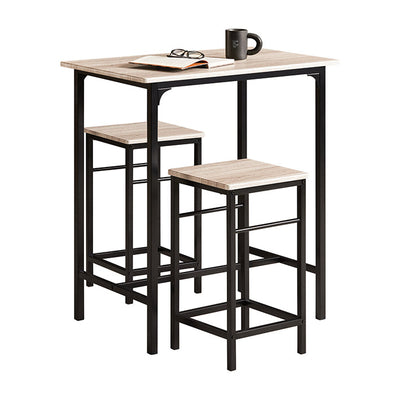 SoBuy | Bartisch mit 2 Hockern | Bartisch set | 3-teilig | OGT10-N