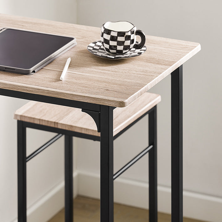 SoBuy | Bartisch mit 2 Hockern | Bartisch set | 3-teilig | OGT10-N