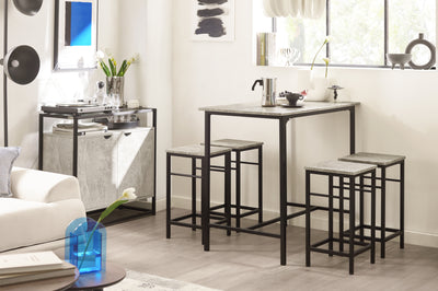 SoBuy | Table de bar avec 4 tabourets | Ensemble table de bar | 5 pièces | OGT11-HG 