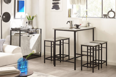 SoBuy | Tavolo da bar con 4 sgabelli | Set da bar | 5 pezzi | OGT11-HG