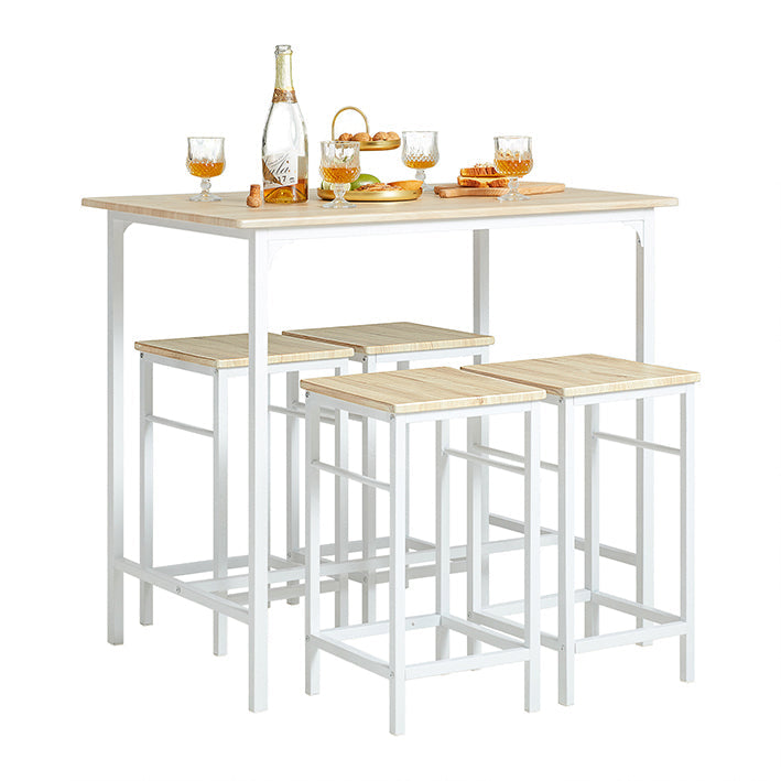 SoBuy | Set da bar | 5 pezzi | Tavolo da pranzo | Tavolo da bistrò con 4 sedie | Set da pranzo | OGT11-WN