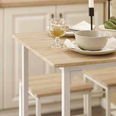 SoBuy | Set da bar | 5 pezzi | Tavolo da pranzo | Tavolo da bistrò con 4 sedie | Set da pranzo | OGT11-WN
