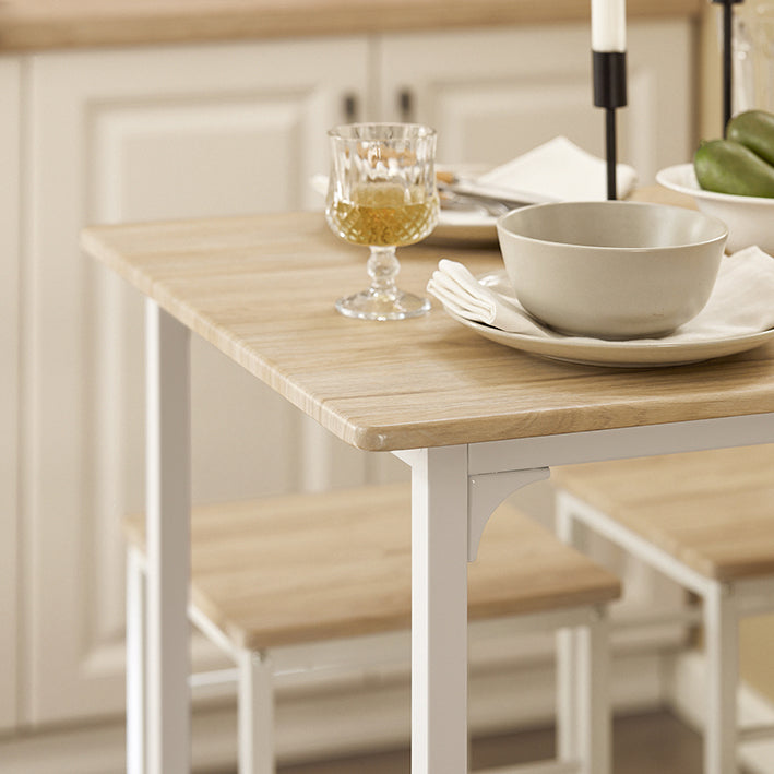 SoBuy | Set da bar | 5 pezzi | Tavolo da pranzo | Tavolo da bistrò con 4 sedie | Set da pranzo | OGT11-WN
