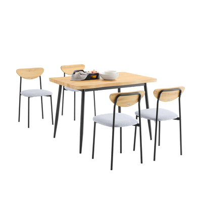 SoBuy | Set da pranzo 5 pezzi con 4 sedie | Tavolo da bistrò | Set da salotto | Tavolo da cucina | OGT52-N