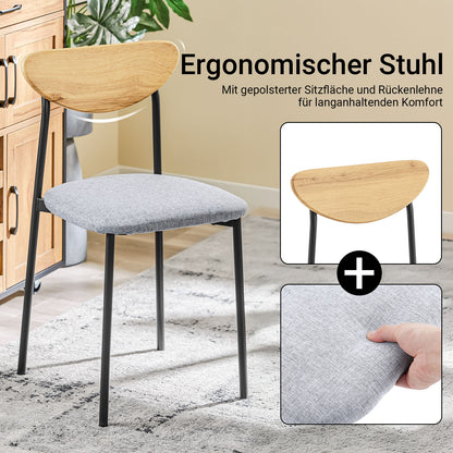 Prévente | SoBuy | Table de salle à manger 5 pièces avec 4 chaises | Table bistro | Ensemble de sièges | Table de cuisine | OGT52-N