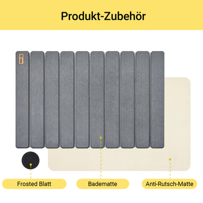 SoBuy | Stein Badematte super saugfähig rutschfest leicht zu reinigen Grau | 59x39cm | SDA10-HG