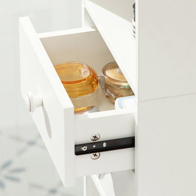 SoBuy | Scaffale con cassetti | Libreria | Scaffale autoportante in legno | STR10-W