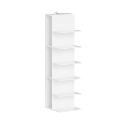 SoBuy | Bücherregal Weiß Schmal | STR14-W