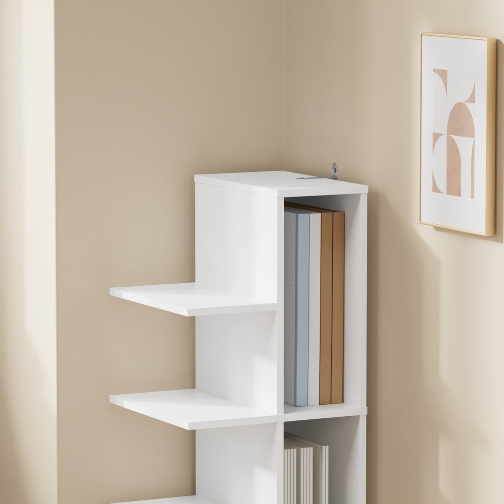 SoBuy | Bücherregal Weiß Schmal | STR14-W