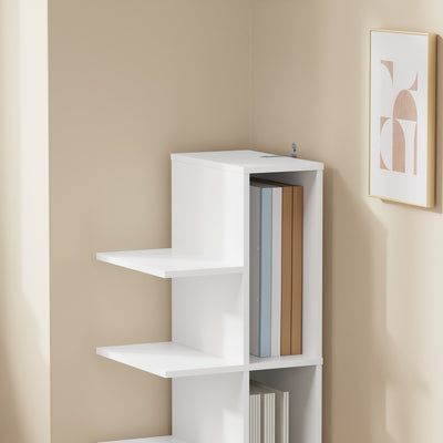 SoBuy | Bücherregal Weiß Schmal | STR14-W