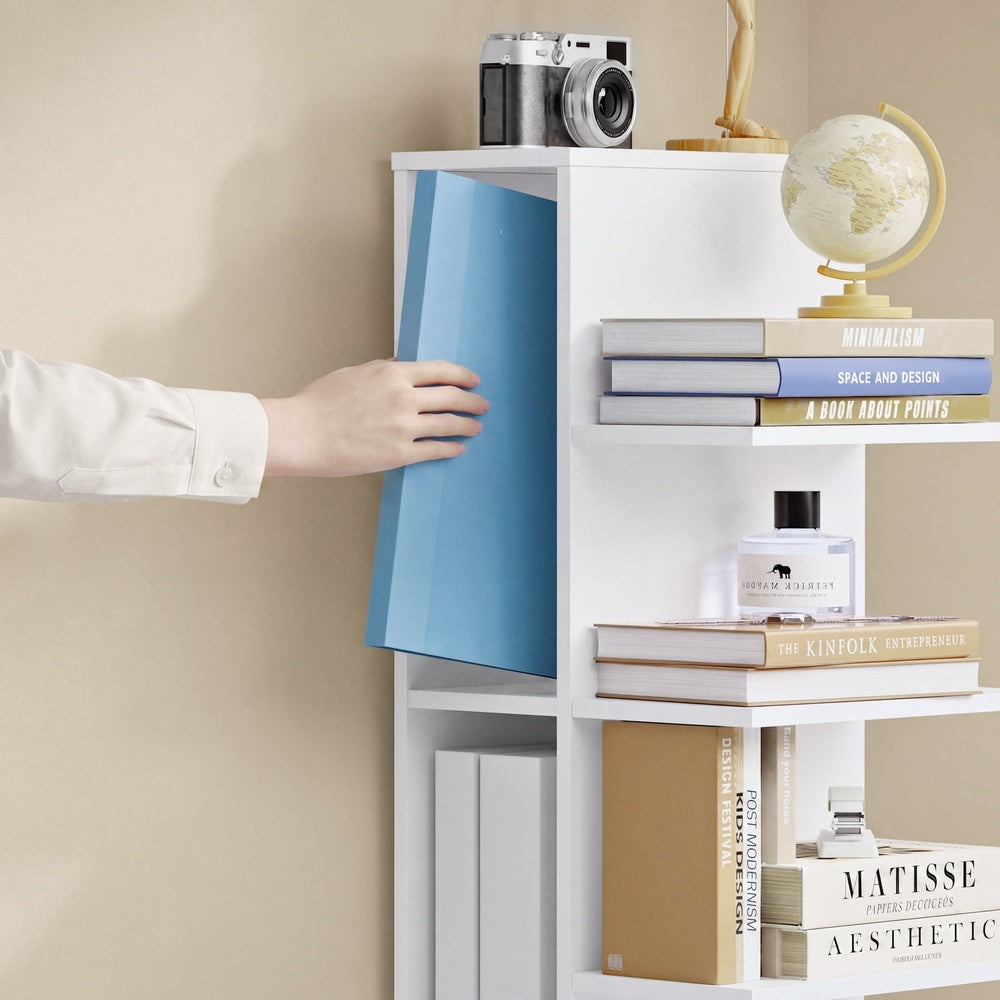 SoBuy | Bücherregal Weiß Schmal | STR14-W
