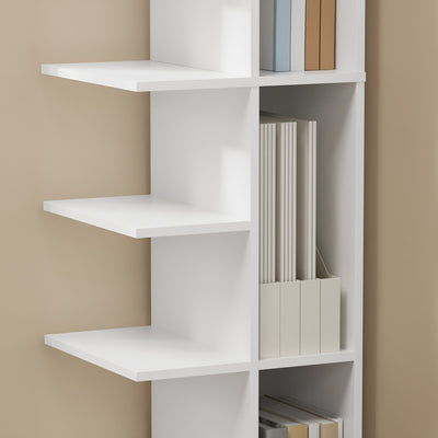 SoBuy | Bücherregal Weiß Schmal | STR14-W