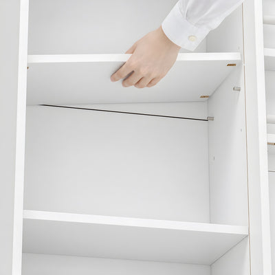 SoBuy | Wandschrank Weiß hängend mit offenen Fächern | STR16-W