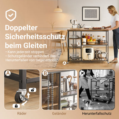 SoBuy | Carrello da portata | Credenza da cucina | Armadio multiuso | SVW18-F