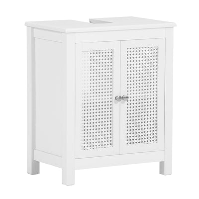 SoBuy | Waschbeckenunterschrank | Badezimmerschrank Weiß | Landhaus | BZR35-W